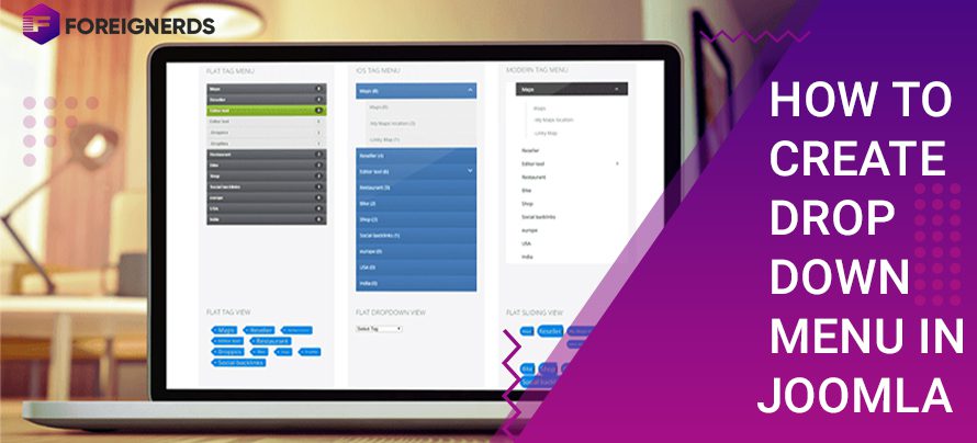create drop down menu in Joomla