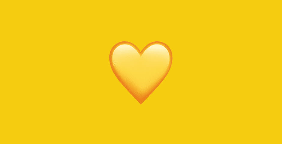 Yellow Heart on Snapchat