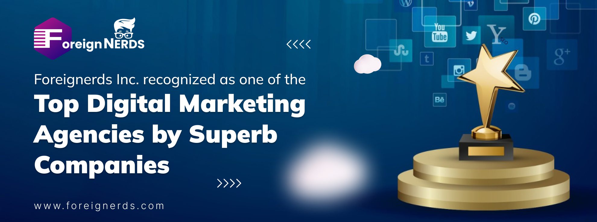 Foreignerds Inc. recognized as one of the Top Digital Marketing Agencies by Superb Companies